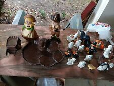 1970 Halloween Ceramic Witches & Ghosts / Thanksgiving Set Complete Rare. picture