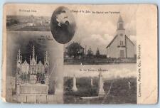 Marinette County Wisconsin Postcard Interior Church And Catholic Cemetery 1909 picture