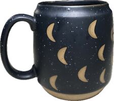 Moon & Stars 16 oz Stoneware Mug Crescent Moons On Night Sky picture