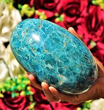 Natural 185MM Blue Apatite Stone Reiki Aura Metaphysical Healing Chakra Lingam picture