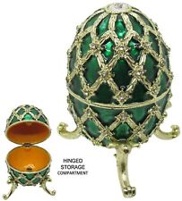 Egg Jeweled Trinket Box, with Austrian Crystals, Green picture