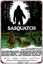 Sasquatch Big Foot the Movie Vintage LOOK reproduction Metal tin sign picture