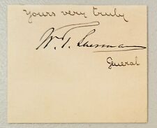 William T Sherman Signed Autographed 3 x 3.5 Card JSA Letter General Civil War picture