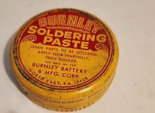 Vintage Advertising Tin Burnley Soldering Paste picture