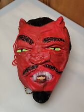 Vintage devil paper Mache fiesta carnival masks RARE EVIL HALLOWEEN DECORATIONS  picture