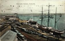 Vintage Postcard- Newcastle Harbour, N.S.W. Cancelaltion 1908 picture