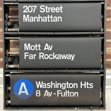VINTAGE 1988 NYC SUBWAY R-30 R-32 R-38 GOH SIDE ROUTE ROLL SIGN IN SIGNBOX picture