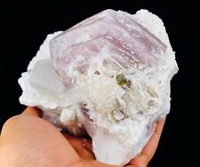 Rarest MICROLITE Crystal Host on Pink LEPIDOLITE With QUARTZ And CLEVLANDITE picture