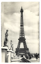 France PARIS La Tour Eiffel Tower Statues Vintage RPPC Photo Postcard By Chantal picture