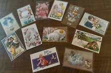 Nice~Lot of 12 Antique~ Easter Postcards~Bunnies~ Chicks~in Sleeves~h515 picture