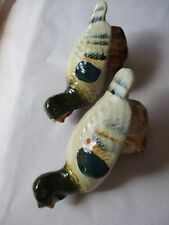 Vintage Wild Turkeys Salt & Pepper Shakers Game bird Japan handpainted ceramic picture