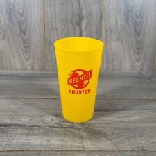 Vintage Bechtel Engineering Yellow Plastic Tumbler Cup Houston Texas Early 1980s picture