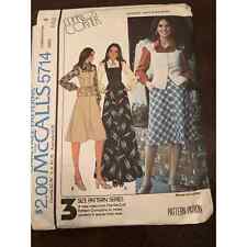 Retro 1977 McCalls Pattern 5714- Marlo’s Corner Skirt And Vest -size 6,8,10 picture