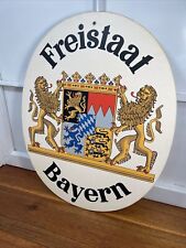 Free State Of BAVARIA Plaque -FREISTAAT BAYERN Germany 2 Sided - Crest Lion Vtg picture