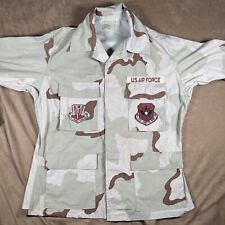 US Military Desert Camouflage Uniform Combat Jacket Medium Short Good Patches picture