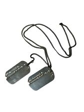 Authentic WW2 ARMY Double Dog Tag Notched 43-44 Draftee 7th Corps Original Chain picture