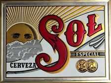 VINTAGE Sol Cerveza Especial Beer Display Man Cave 12x16 picture