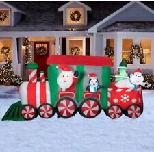 Holiday Living 12 FT Santa's Merry Choo Choo Train Lights UP 4963551 NEW🎁🧑‍🎄⛄ picture