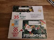2 NEW Vintage General Electric Merry Midget Assorted Color Bulbs 35 Light Set picture
