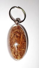 Elephant Dung Specimen in 68x40 mm Oval Shape Large Resin Key Ring SK83 picture