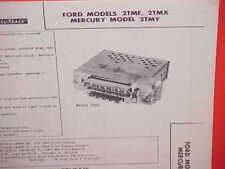 1962 FORD GALAXIE 500 XL CONVERTIBLE MERCURY METEOR AM RADIO SERVICE SHOP MANUAL picture