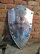 Medieval Knight Templar Crusader Metal Shield Armour Battle Ready Larp Sca Gift picture