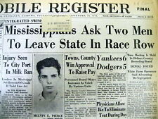 1955 newspaper RACISTS insist PRO-NEGR0 INTEGRATION WHITES Leave Mississippi picture