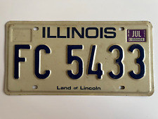 1984 Illinois License Plate Natural Sticker All Original picture