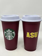 Lot of 2 Starbucks ASU Reusable Go Cups Arizona State University picture