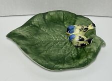 Vintage Bassano Green Leaf and Birds 11