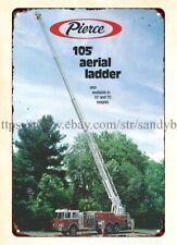 1990s fire truck equipment firefighting apparatus Aerial Ladder metal tin sign picture