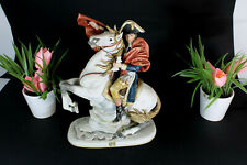 Vintage italian capodimonte porcelain napoleon on horse statue figurine  picture