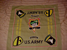 Special Forces VIETNAM U.S. ARMY CCN Vintage BANDANA with SKULL in GREEN BERET picture