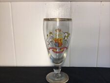Vintage Queen Elizabeth II Coronation Half Pint Stemmed Beer Glass  picture