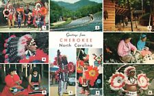 Postcard NC Greetings from Cherokee North Carolina Posted 1968 Vintage PC J8747 picture