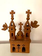 Vintage Clay church decorated with Birds from Mexico picture