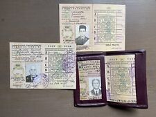 Lot 3 Old Vintage USSR Driver License 1990’s picture