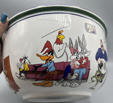 RARE 1995 Warner Brothers Looney Tunes Characters XLG Ceramic Bowl SUPERB Unused picture