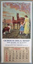 Brooklyn, NY 1922 Advertising Calendar 10x19 Poster, Drug Store Kodak Film Horse picture