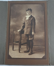 Antique Photograph Victorian School Boy Large Sepia Tone Northland Studios 13x9 picture