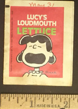 Super RARE - Lucy's Loudmouth Lettuce Seeds-1975 Peanuts Comic Strip Collectable picture
