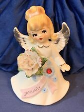 Vintage 1956 Lefton Angel of the Month Figurine January Girl Japan picture