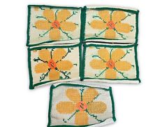 Vintage Handmade Groovy Flower Power Placemats picture