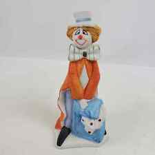 Vintage 1990s Action Korea Circus Clown Figurine 6 Inch Ceramic Hand Painted picture