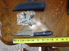 NEW-LOT of 2 KNIVES. Damascus Skinner Knife & Throwing picture