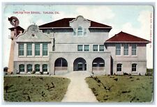 1910 Turlock High School Exterior Roadside Turlock California CA Posted Postcard picture