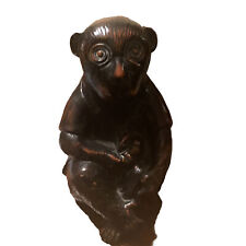 Fitz And Floyd Ceramic Vernisaage  Handpainted 8.75” Tall Monkey Bookend/ Decor picture
