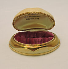 Antique Gold Decorated Ring Box Jewelry From Hollywood 3 x 1 3/4