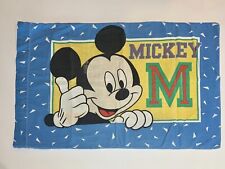 Vintage Walt Disney Co. Mickey Mouse Franco Standard Pillow Case 1989 ￼ picture