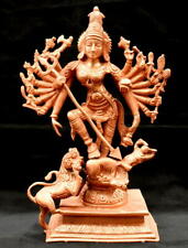 Goddess Durga Idol In Pure Solid Copper picture
